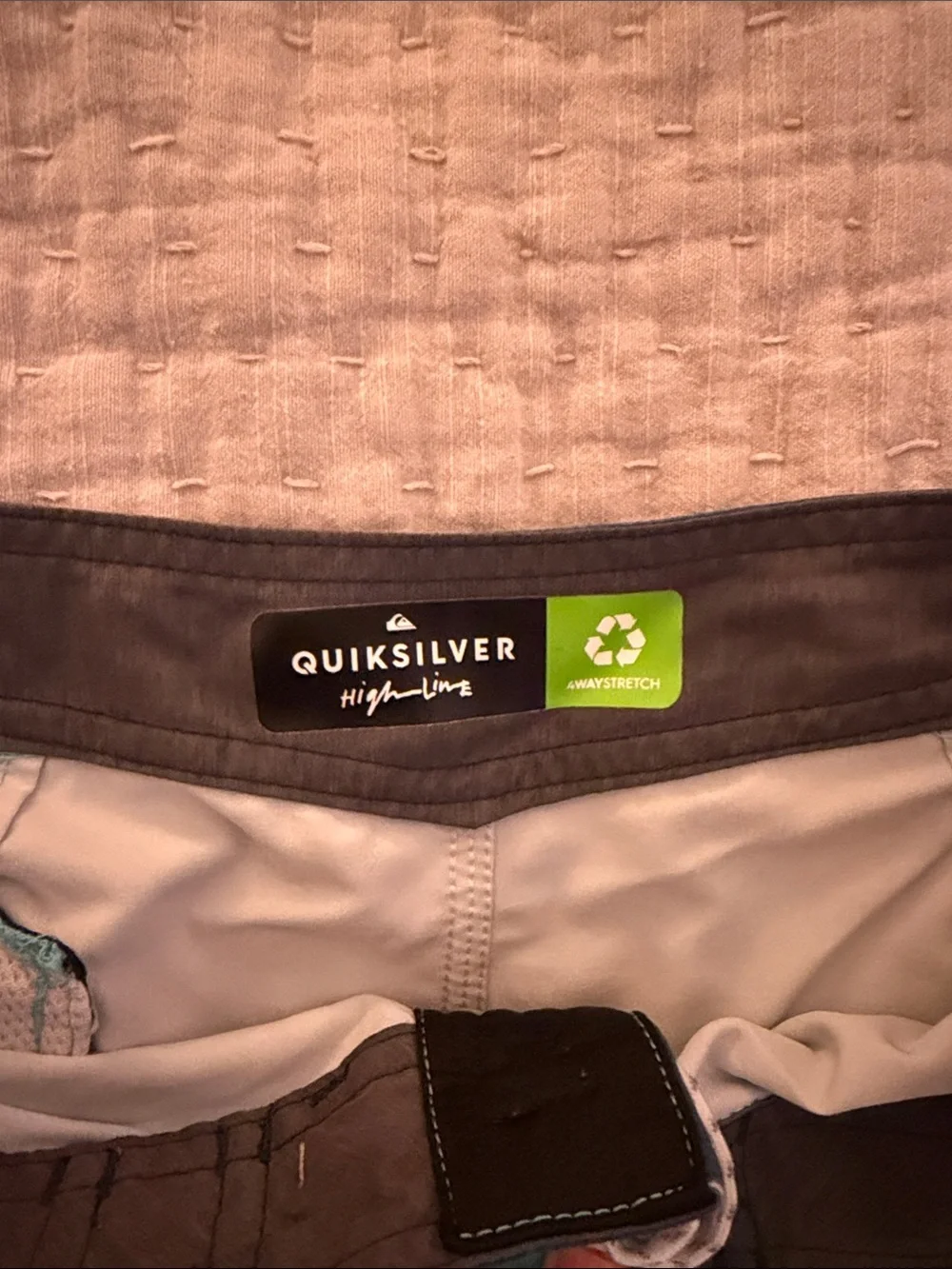 Quiksilver Turquoise Boardshorts with Sunset Stripe